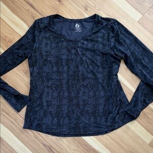 RBX Black Patterned Long Sleeve Tee